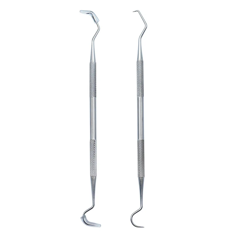 2pcs 17cm Stainless Steel Dental Hook Probe Tooth Cleaning Tool Double-Head Dentist Professional Oral Care Material High Quality