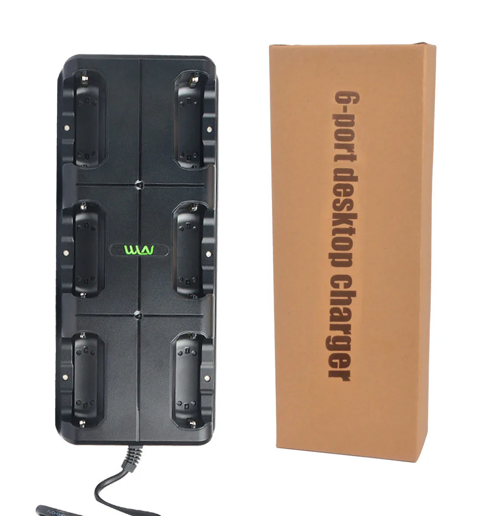 six way charger 110-240V for walkei talkie  WLN KD-C1 KD-C1 Plus KD-C2 portable two way radio