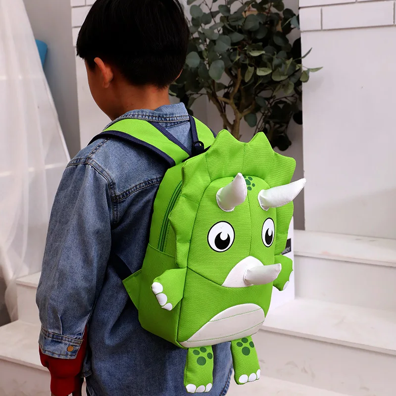 New 3D Triceratops School Bags for Boys Girls Cute Animals Children Bags Toddler Kids School Backpack waterproof Mochilas