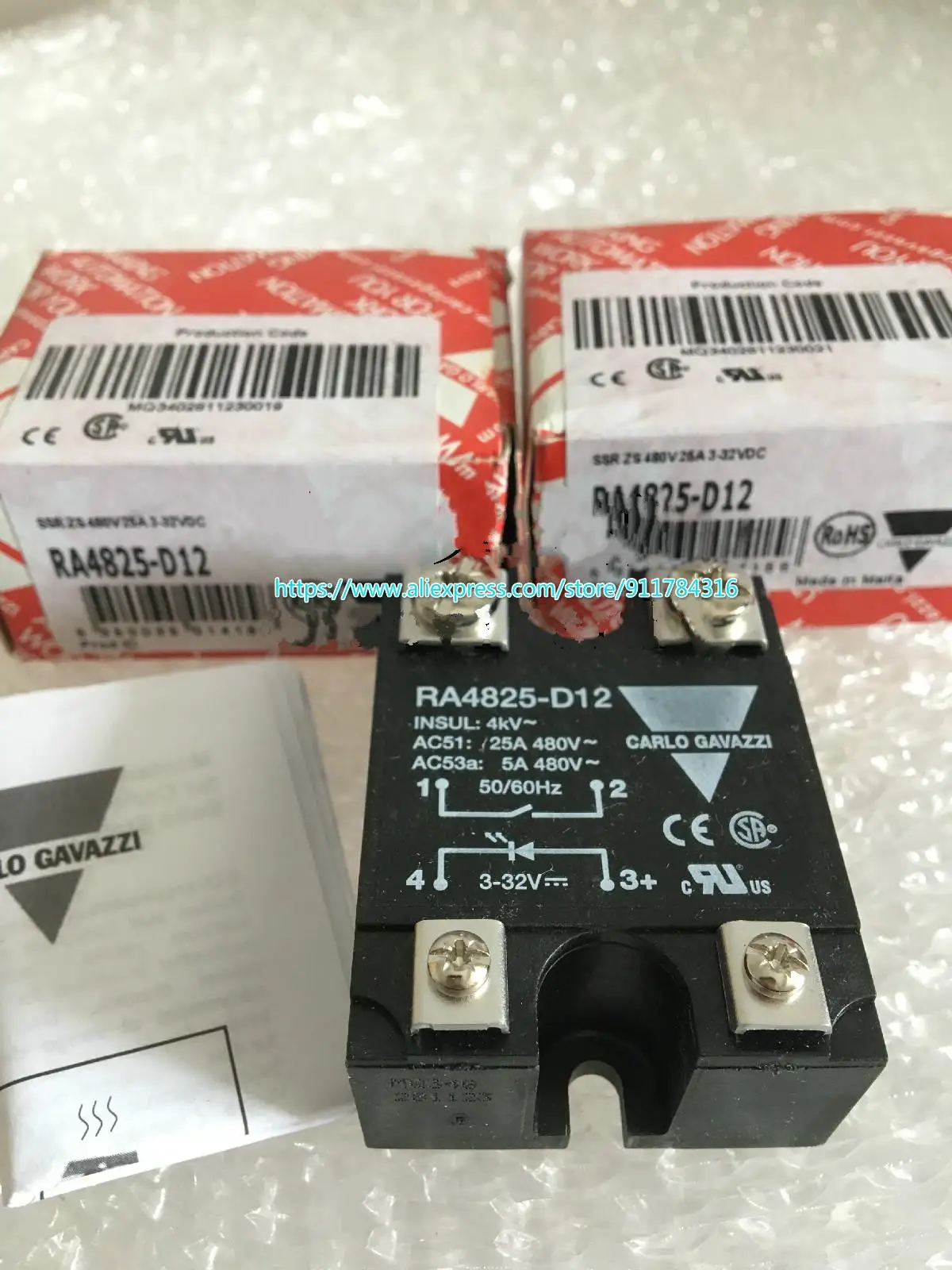 100% New Original Carlo Relay RA4825-D12 RA4850-D12 RA4890-D12