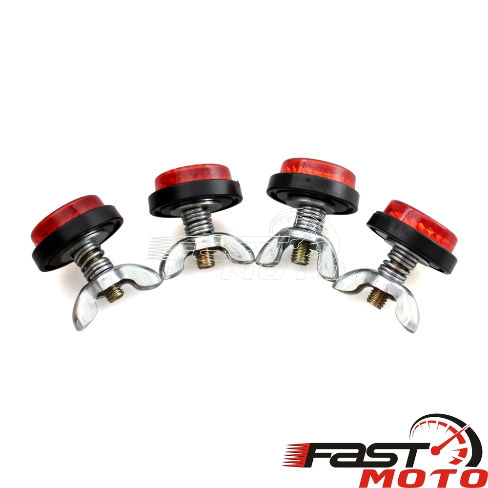 عاكس لوحة ترخيص الدراجة النارية عصا ومسمار على عاكس صغير عالمي لدراجة Harley Softail Honda Yamaha Suzuki Kawasaki