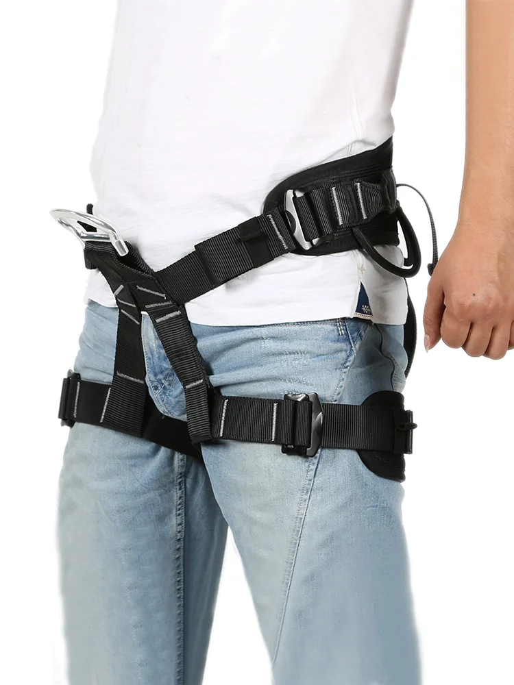 XINDA Camping Outdoor Hiking Rock Climb Half Body Waist Support Safety Belt Wider Harness for Mountaineering Aerial Equipment