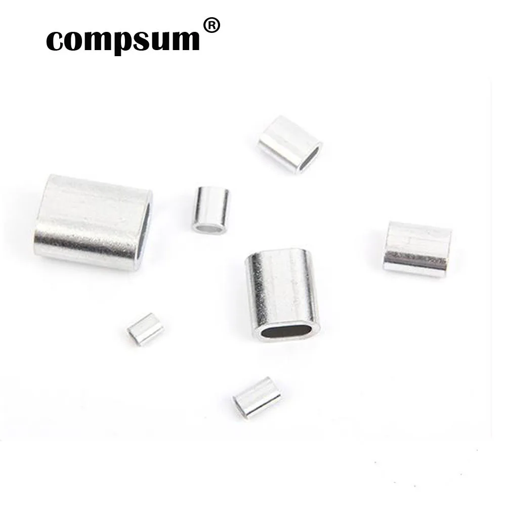 Aluminum  Sleeves Oval Crimping Tube Wire Crimp  wire rope Aluminum Ferrules 0.5mm to 2mm