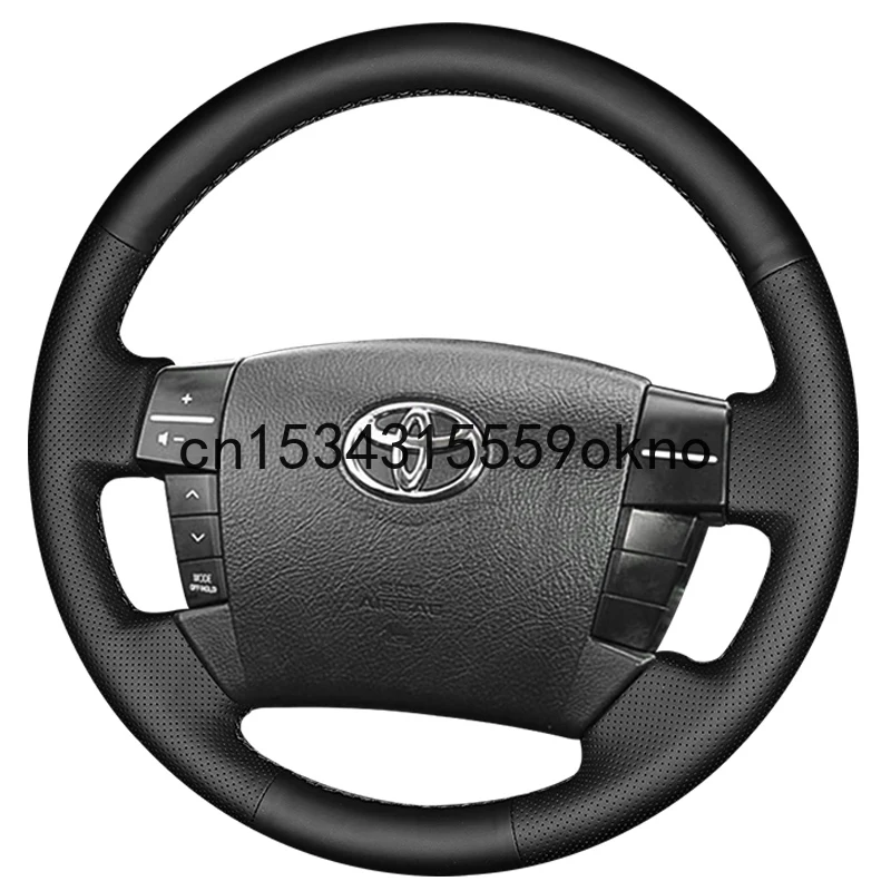 Top Leather DIY Sew Customized Steering Wheel Cover For Toyota REIZ MARK X 2005-13 Car Accessories