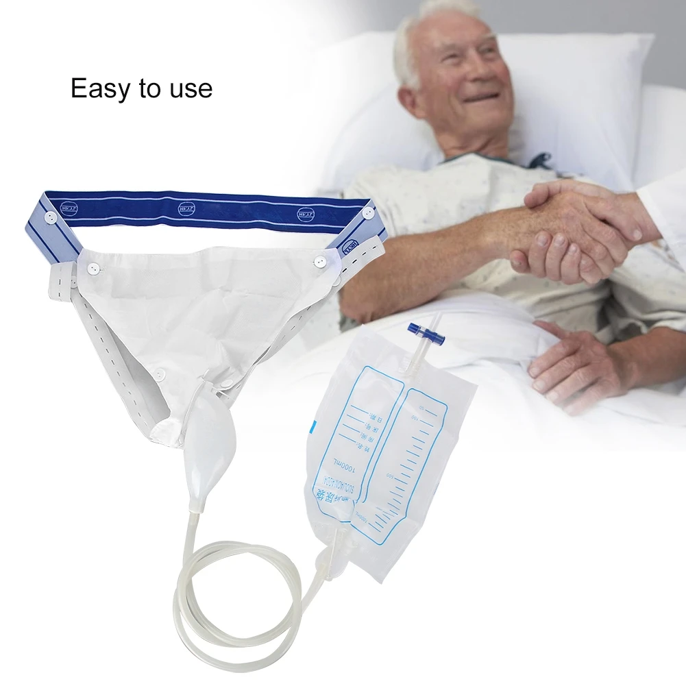 Urinary Incontinence For Older Men Woman Silicone Urine collector Bags Silicone Urinal with Urine Catheter Bags Urinal Pee Bag