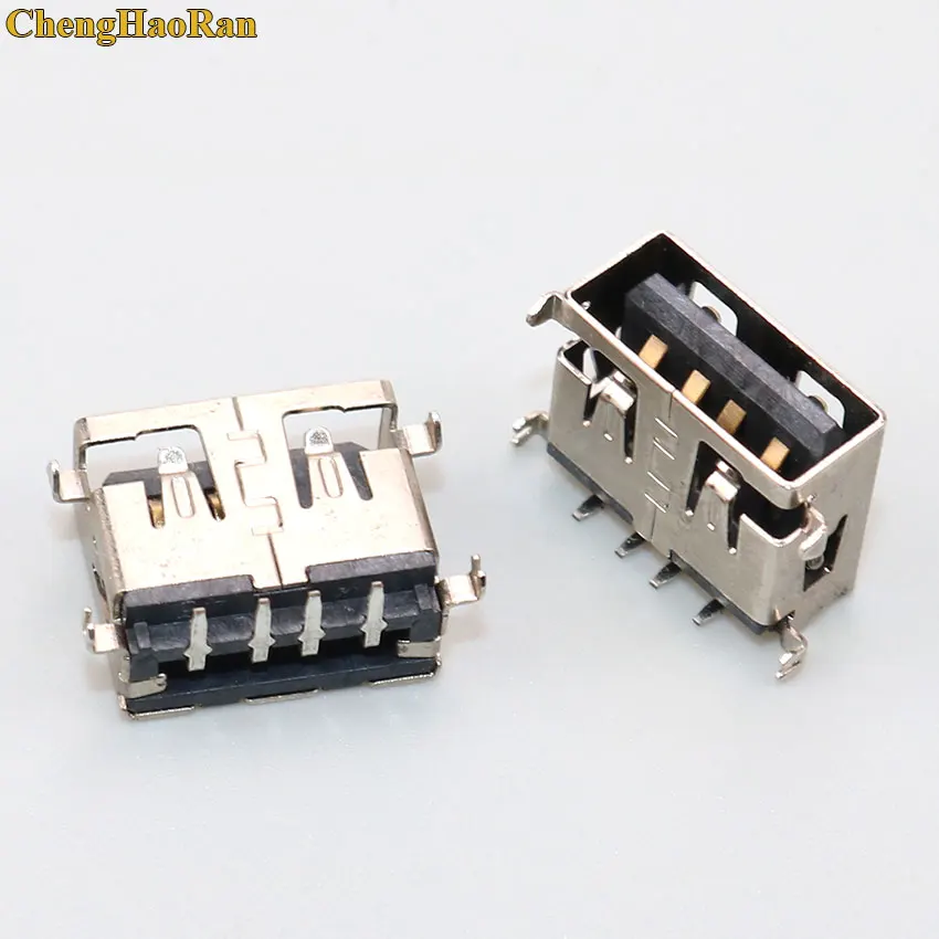 ChengHaoRan 10mm krótki ciała 2.0 USB łącze typu jack 4 pin 90 stopni na stronie bend Pin gniazdo żeńskie USB dla komputerów stacjonarnych laptop PC itp