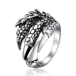 Vintage Animals Dragon Claw Ring Men Women Punk Hip Hop Opening Adjustable Fashion Personality Gothic Rings Jewelry Gift