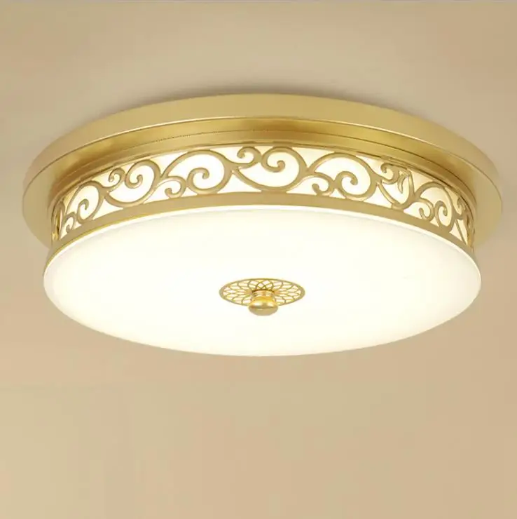 

American ceiling lamp balcony porch master bedroom lamp room lamp living room lamp round pastoral led ceiling lamp