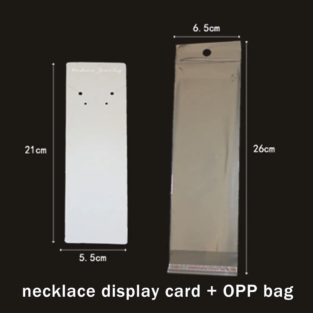 30-50sets Display Card with Opp Bags Transparent Self Adhesive Plastic Bag for Handmade Jewelry Necklace Bracelet Packaging