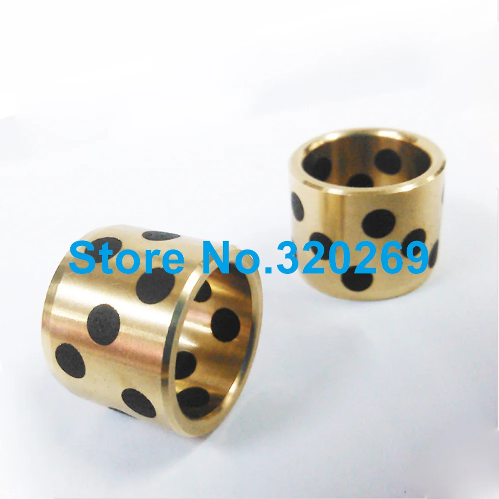 1PCS JDB Linear Graphite Lubricating Brass Bearing Bush Sleeve ID10MM OD 12 15 16MM 10x16x10 10x15x25 10x12x15 10x15x10 10x12x10