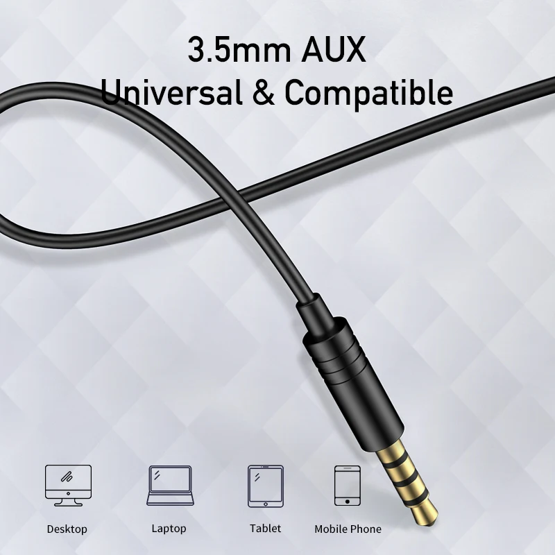 Awei L3 3.5mm Jack Wired Earphones In Ear Earbuds Stereo Bass Sound Headphones Sport Headset With Microphone Dropshipping