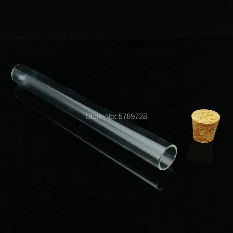 10pcs 20x200mm Glass round bottom test tube with cork stopper,thickwalls flat - mouth lab test tubes Used in chemistry lab