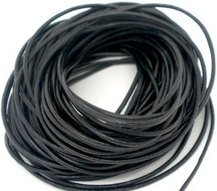 

sg2 Free shipping OLNS 200Meters 1mm Black Round Real Genuine Leather Cord, Wholesale Jewelry DIY Necklace & Bracelet Cord