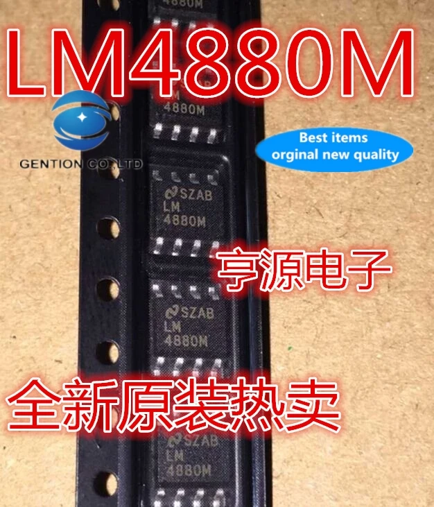 Amplificador De Áudio LM4880MX LM4880M LM4880 SOP8, 100% Original, Estoque Real, 30Pcs, Novo