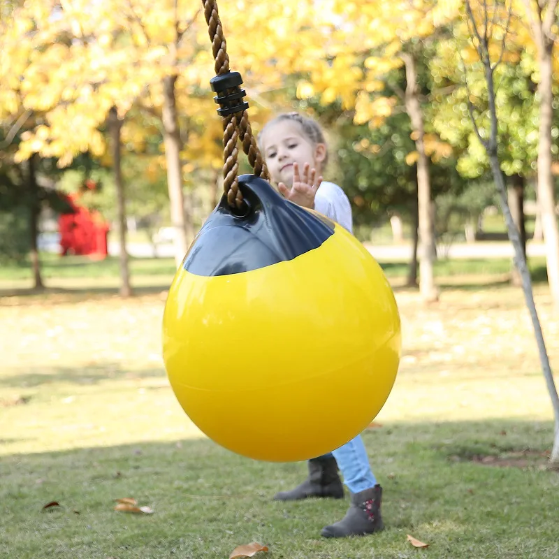 Kids Tuin Swing Bal 38Cm Swing Bal Met Dik Touw Kleuterschool Speeltuin Outdoor Indoor Kinderen Volwassenen Gym Swing