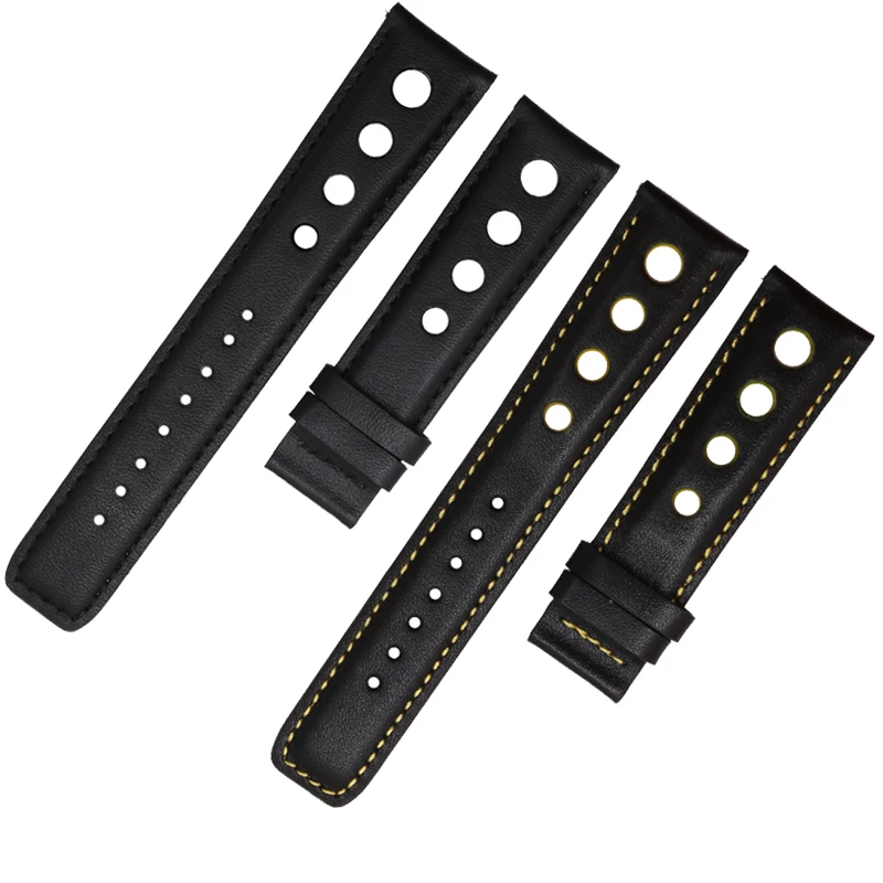 For Tissot Sports Racing Series PRS516 T91 1853 Genuine Leather bracelet  Top layer cowhide Watch band 20mm for chopin watchband