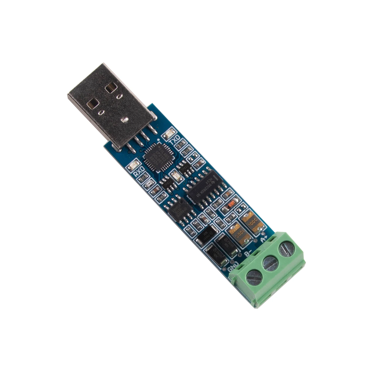 CP2102 USB to RS485 Data A, B, GND Pinout Serial Converter Adapter