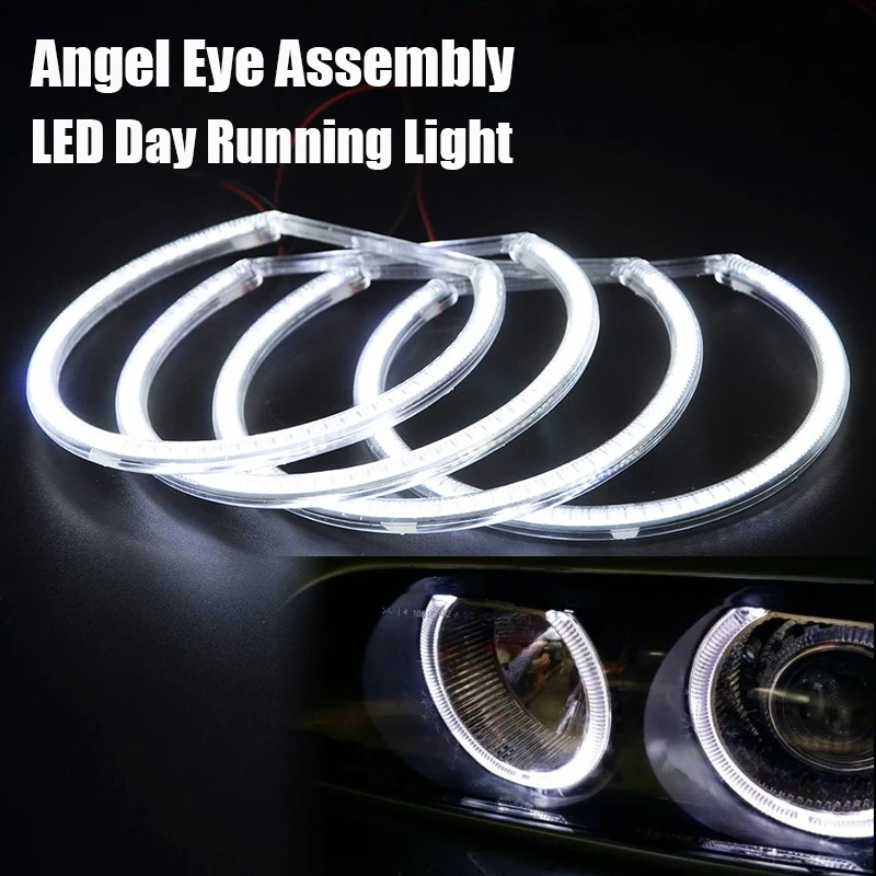 131mm Car Angel Eyes Halo Ring Daytime Running Light DRL Xenon LED Fit For BMW E46 Sedan Wagon 1998-2001 E36 E38 E39 Kit Lamps