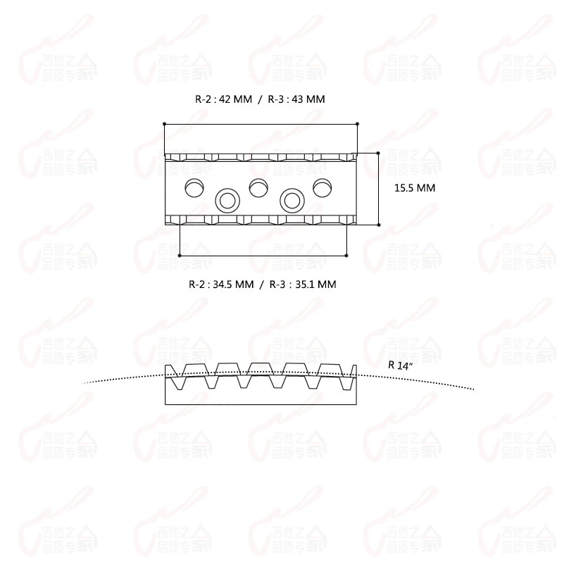 【Made in Korea】1 Set Electric Guitar Tremolo System Bridge Locking Nut String Lock  42MM/43MM