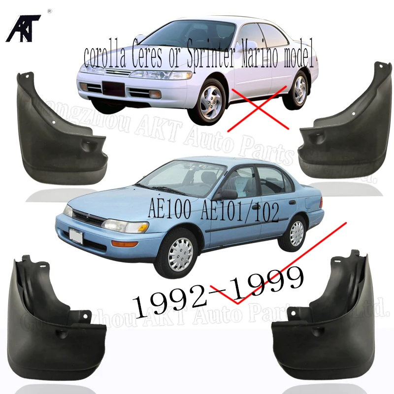 Car Mud Flaps  For Toyota Corolla Sedan Saloon AE101 AE102 AE100 1992 - 1999 Mud Flaps Splash Guards Mudguard 1993 1994 1995