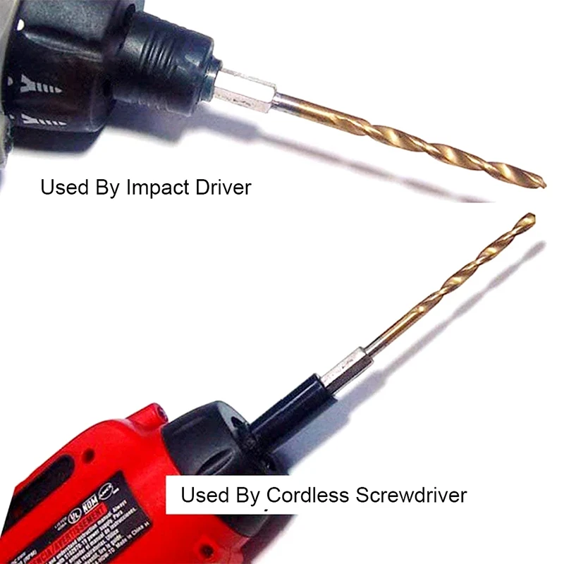 Twist Drill Bit 13pcs/lot 1/4 Hex Shank 1.5-6.5mm HSS High Speed Steel Titanium Coated Drill Bit