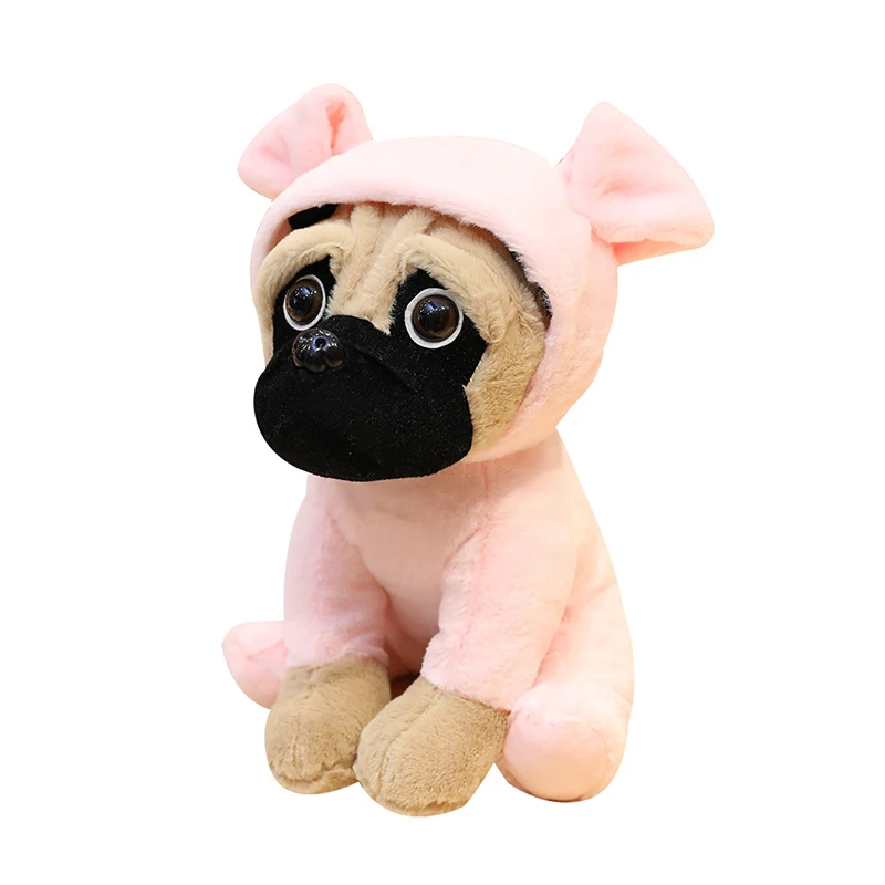 Chien de Simulation en peluche pour enfants, 7 couleurs, carlin Sharpei, joli chiot, Animal de compagnie, jouet, cadeaux d'anniversaire et de noël