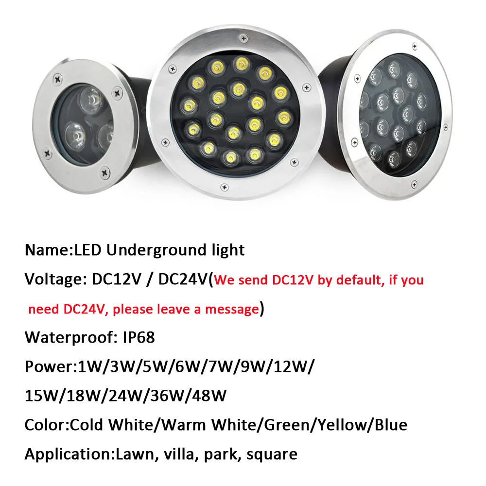 Imagem -02 - Impermeável Lâmpada Subterrânea Embutida Floor Light Quadrado Exterior Gramado Escada Jardim Terraço Holofotes dc 12v dc 24v Rgb Ip68