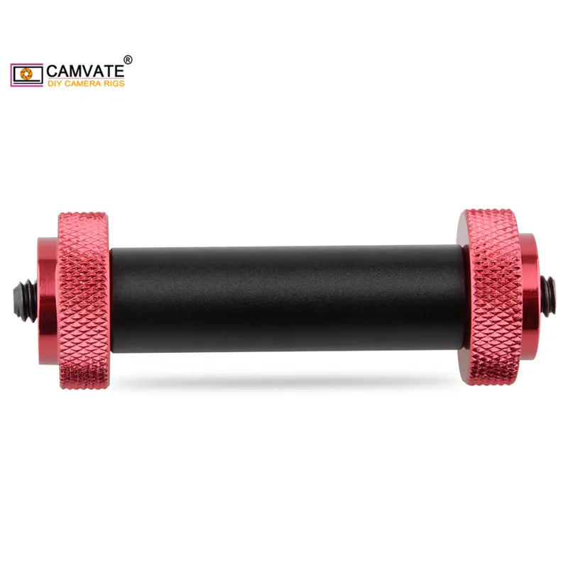CAMVATE Standard universale Micro Rod V2 da 15mm (lungo 2 pollici) con filettatura maschio da 1/4 "-20 per fotocamera DSLR supporto a sgancio rapido da 15mm