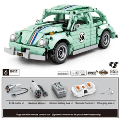 Technical App Rc Vehicle Building Block Radio 2.4ghz Remote Control Das Auto Beetles Super Sport Car Racing Model Toys Brick