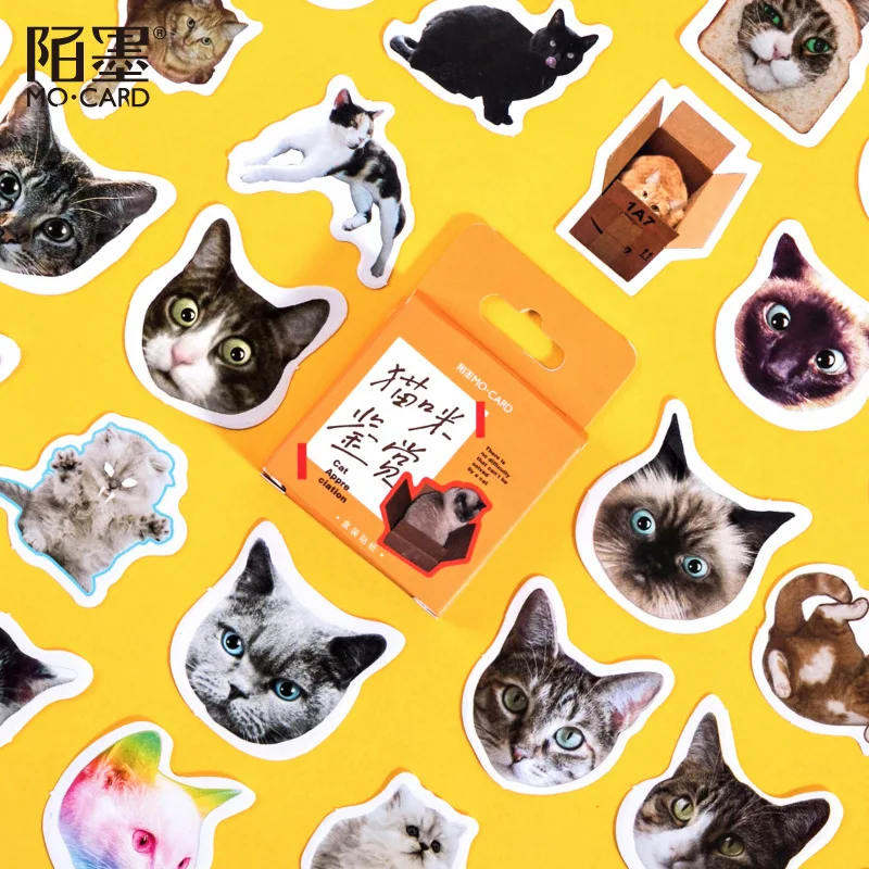 46 pcs/box cute Cat Appreciation Decorative Stationery Planner Stickers Scrapbooking DIY Diary Album Stick Lable