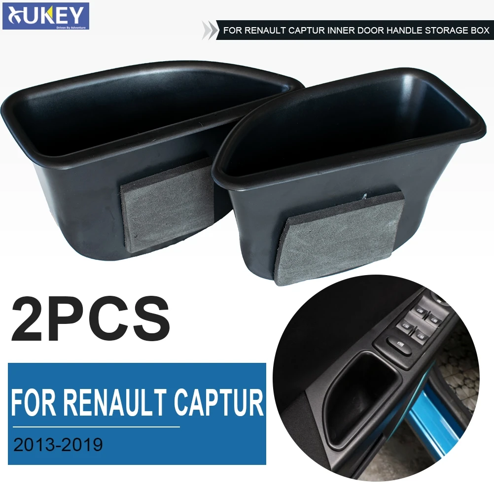 For Renault Captur Kaptur Samsung QM3 Cars Front Doors Handle Box Phone Holder Card Bag Storage Upgrade Accessories Car Styling