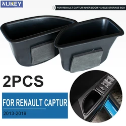 Per Renault Captur Kaptur Samsung QM3 auto porte anteriori maniglia scatola porta telefono porta carte di credito stoccaggio accessori di aggiornamento Car Styling