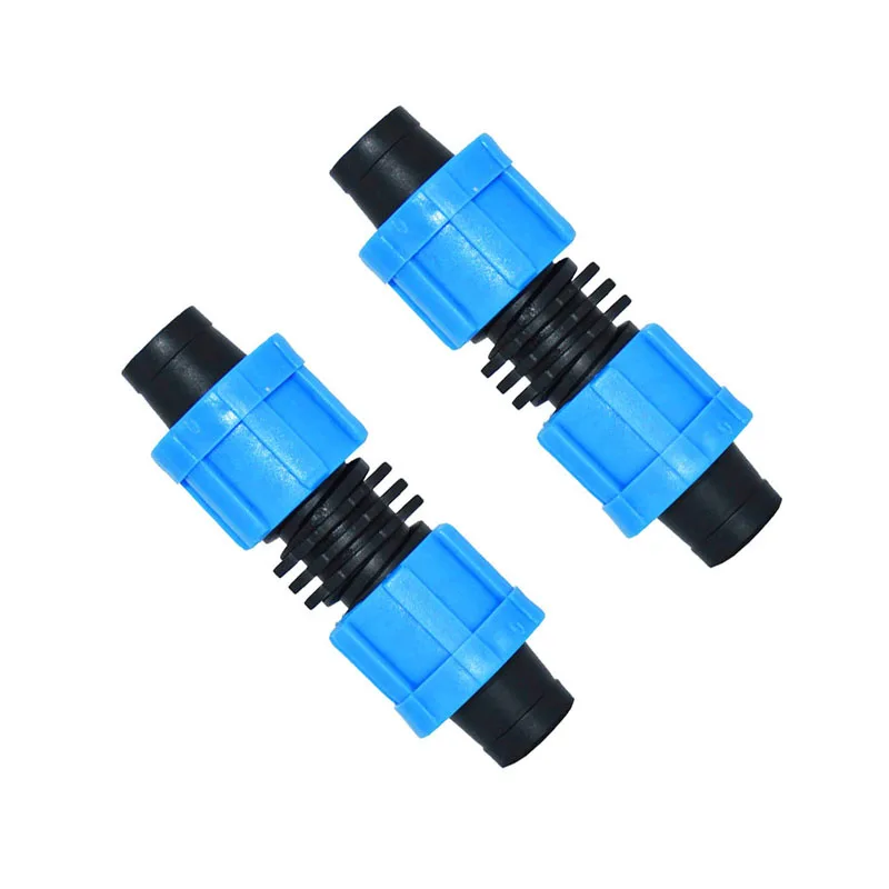 

16mm Drip Tape 2-Way Connector lock Nut Hose Repair Joint For Agriculture Greenhouse Drip Tape For Irrigation 30Pcs