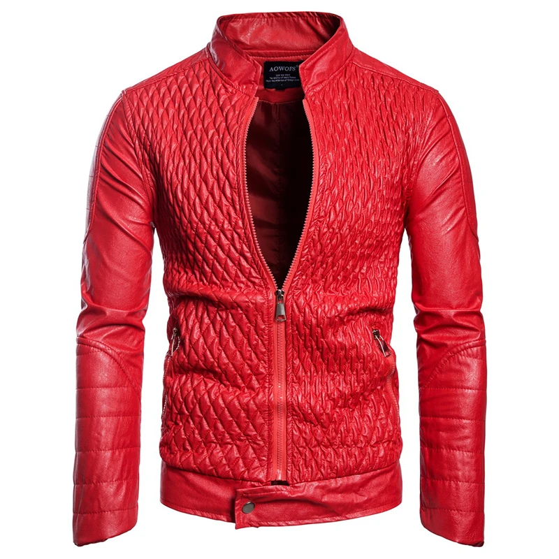 

Europe/US size Men Leather Jacket Europe and America Classic Motorcycle Leather Jacket New Design PU Biker Jacket Male Outerwear