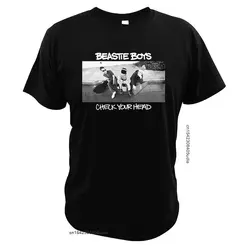 Beastie Boys Tshirt Check Your Head T Shirt American Hip Hop Group Simple Fashion Design Short Sleeve T-Shirt