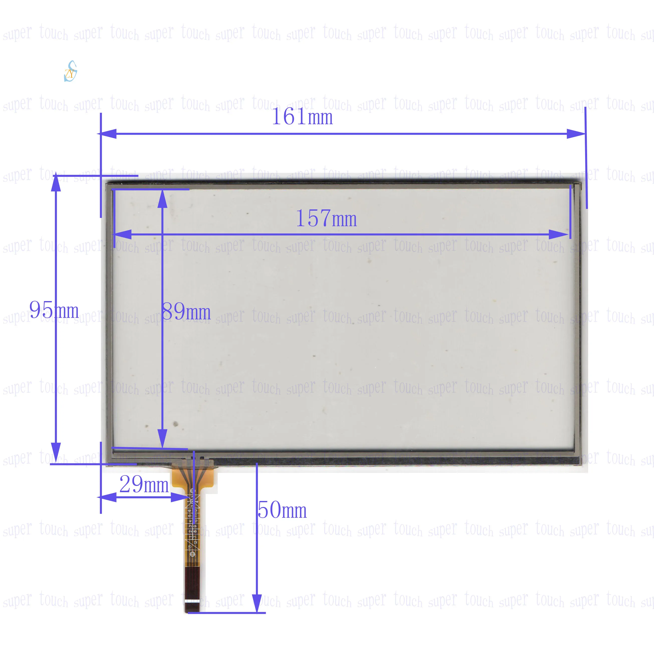 

ZhiYuSun KDT-4131 161*95mm comptable touch screen touch screen industrial machine touch screen 161*95