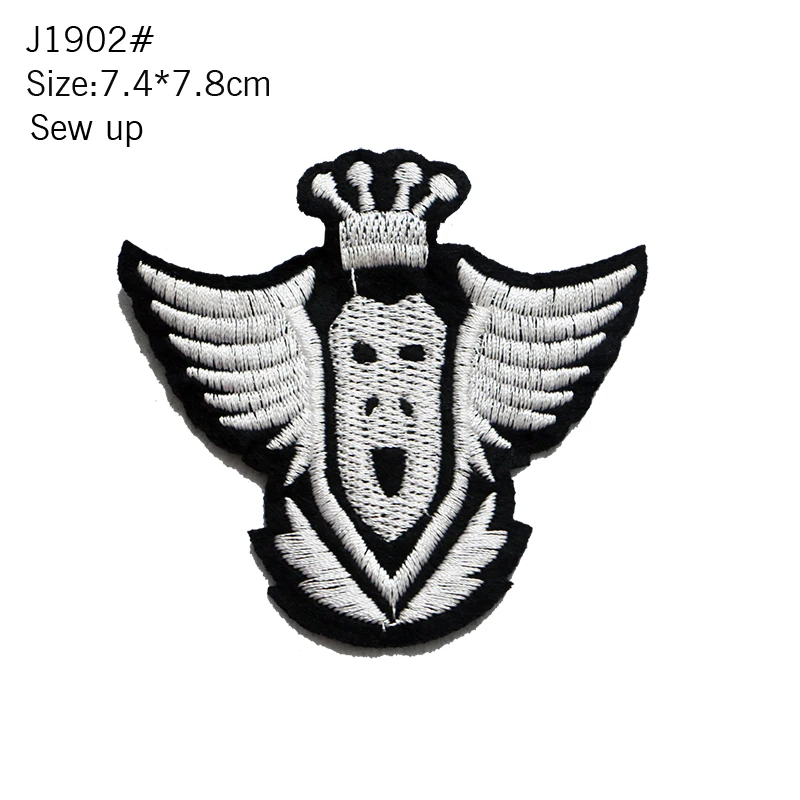 Shield Crown Logo Ironing And Sewing Patch Fabric Embroidery Patch Clothing Stripe DIY Clothing Sticker Decal