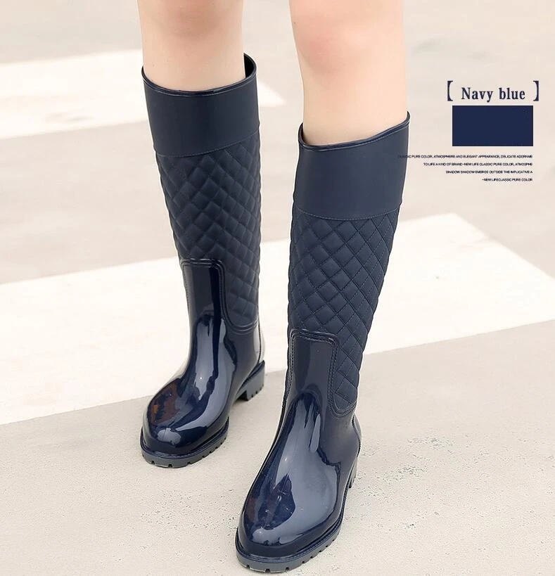 Rain boots woman boots snow boots waterproof motorcycle boots high boots rain boots long tube shoes botas lluvia mujer