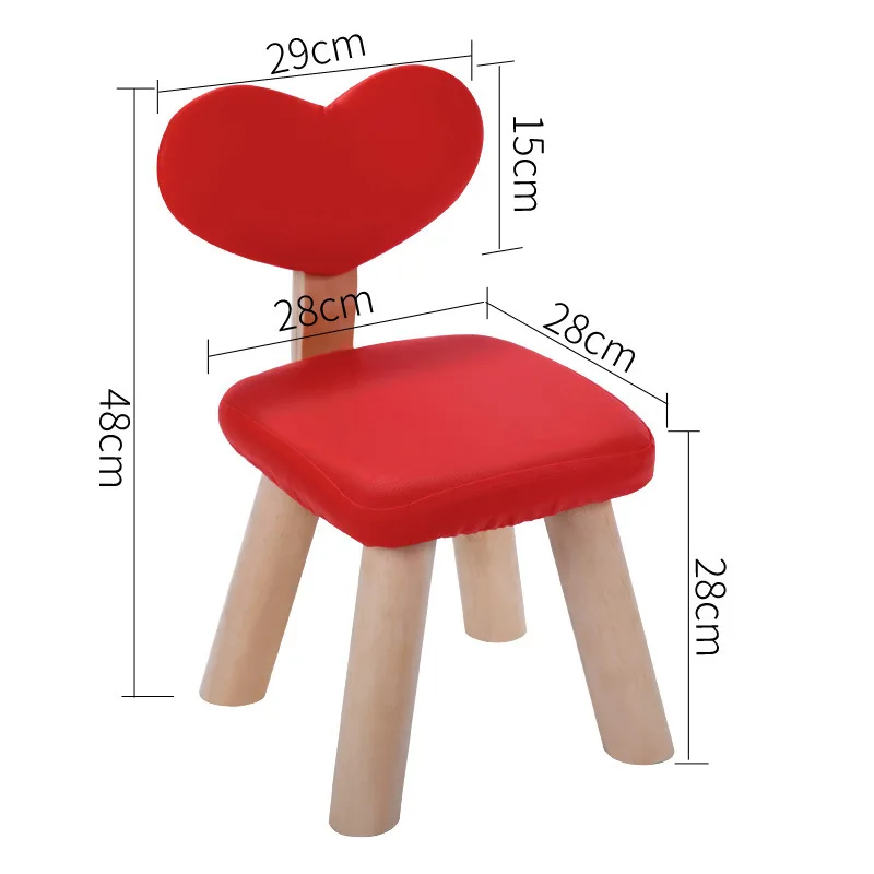 Creative Children Chair Wood With Heart Pattern Living Room Shoes Bench Children Household Chair Stools meubles de salon