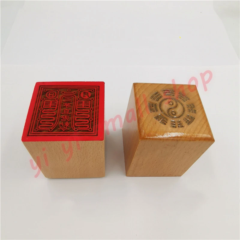 Taoist seal, Sanmao Zhenjun edict seal, peach wood, single-sided seal, French seal, Taoist supplies, 5cm seal