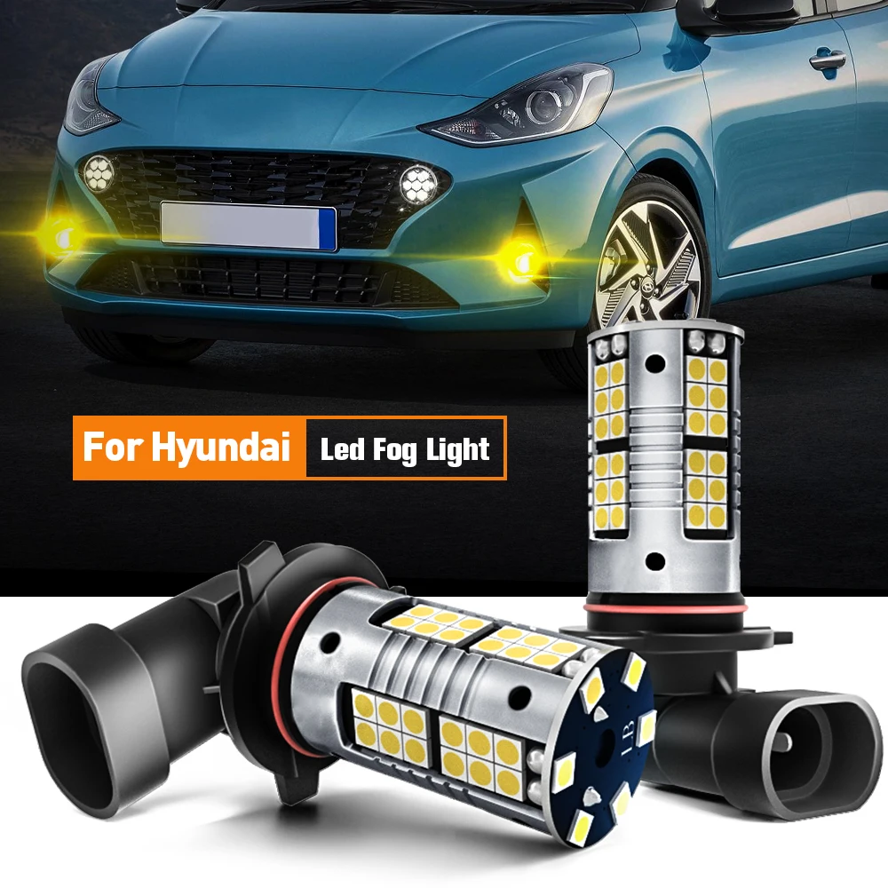 2pcs LED Fog Light Blub Lamp HB4 9006 Canbus For Hyundai Accent i10 i30 Sonata 2002-2005 Solaris 2017 2018 2019 2020 2021