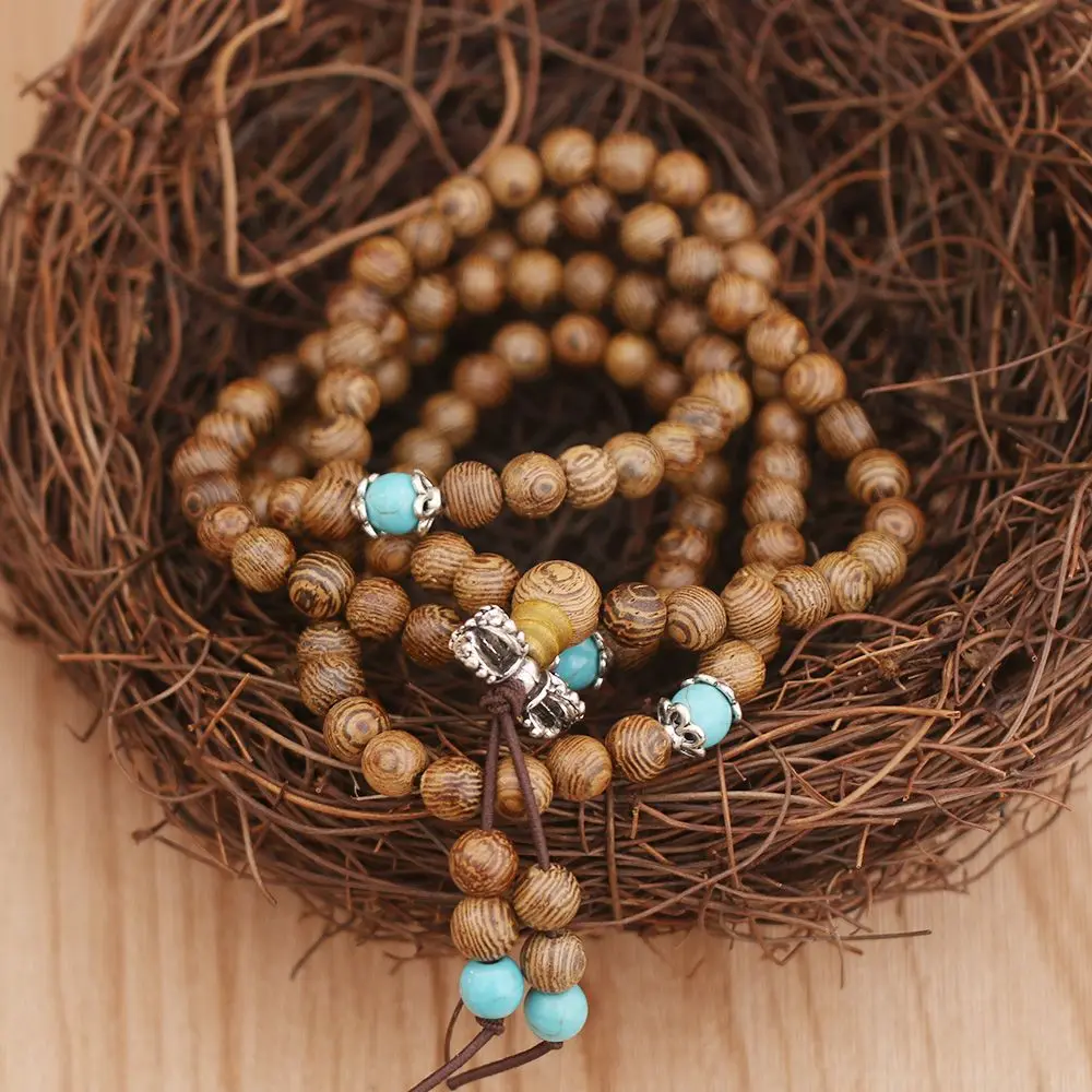 Sandalwood Buddhist Buddha Meditation Prayer Bead Mala Bracelet Necklace Men Bracelets Bangles Jewelry 2023 Women's Bracelets