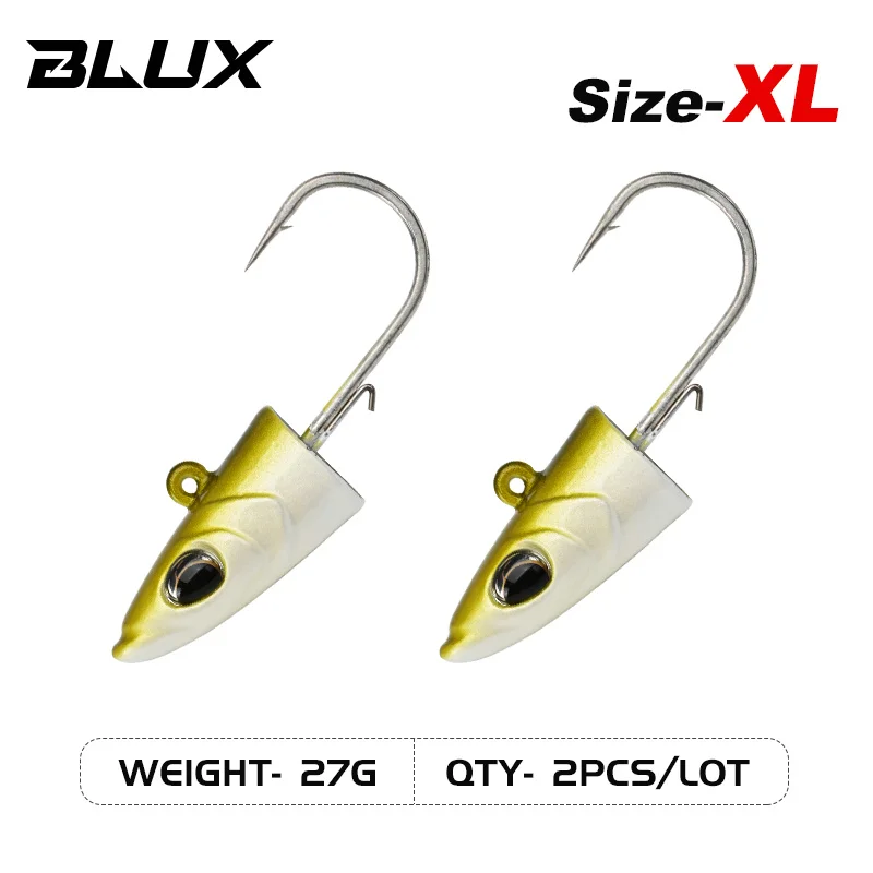 BLUX FLASH SAND AAL 14G/27G Weiche Angeln Köder Schwanz Jig Kopf Haken Minnow Künstliche Köder Salzwasser meer Bass Swimbait Tackle Getriebe