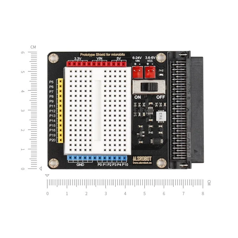 Original BBC Microbit Expansion Board Purwarupa PCB Board Control Electronic Circuits untuk BBC Micro: Bit DIY Kit Mini Breadboard