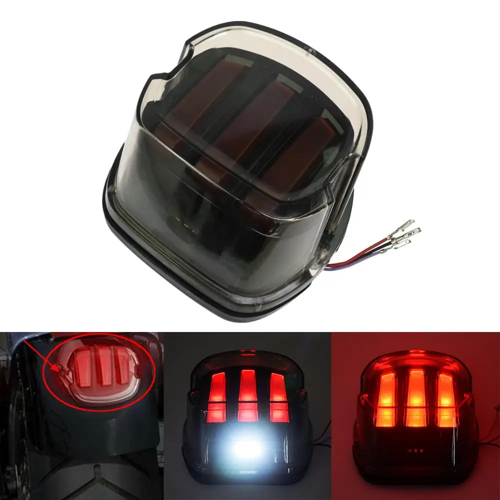 

Motorcycle Red Brake Turn Signal Taillights License Plate LED Tail Light For Harley Touring Sportster XL883 1200 Dyna Softail