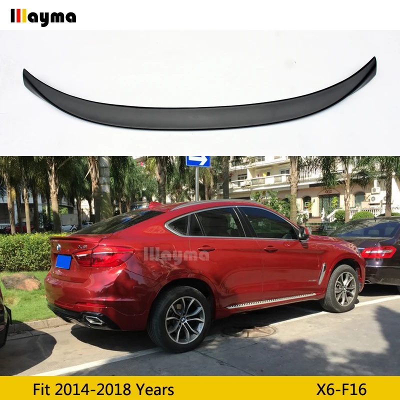 

Performance style Fiber glass rear trunk spoiler For BMW X6 xDrive 28i 35i 50i 2014 - 2018 F16 MP styling matte spoiler Wing