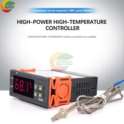 7016K LED Digital Temperature Controller Industrial Thermostat AC 110V-220V DC 12V 24V 10A/30A Thermoregulator Incubator 1-999 ℃