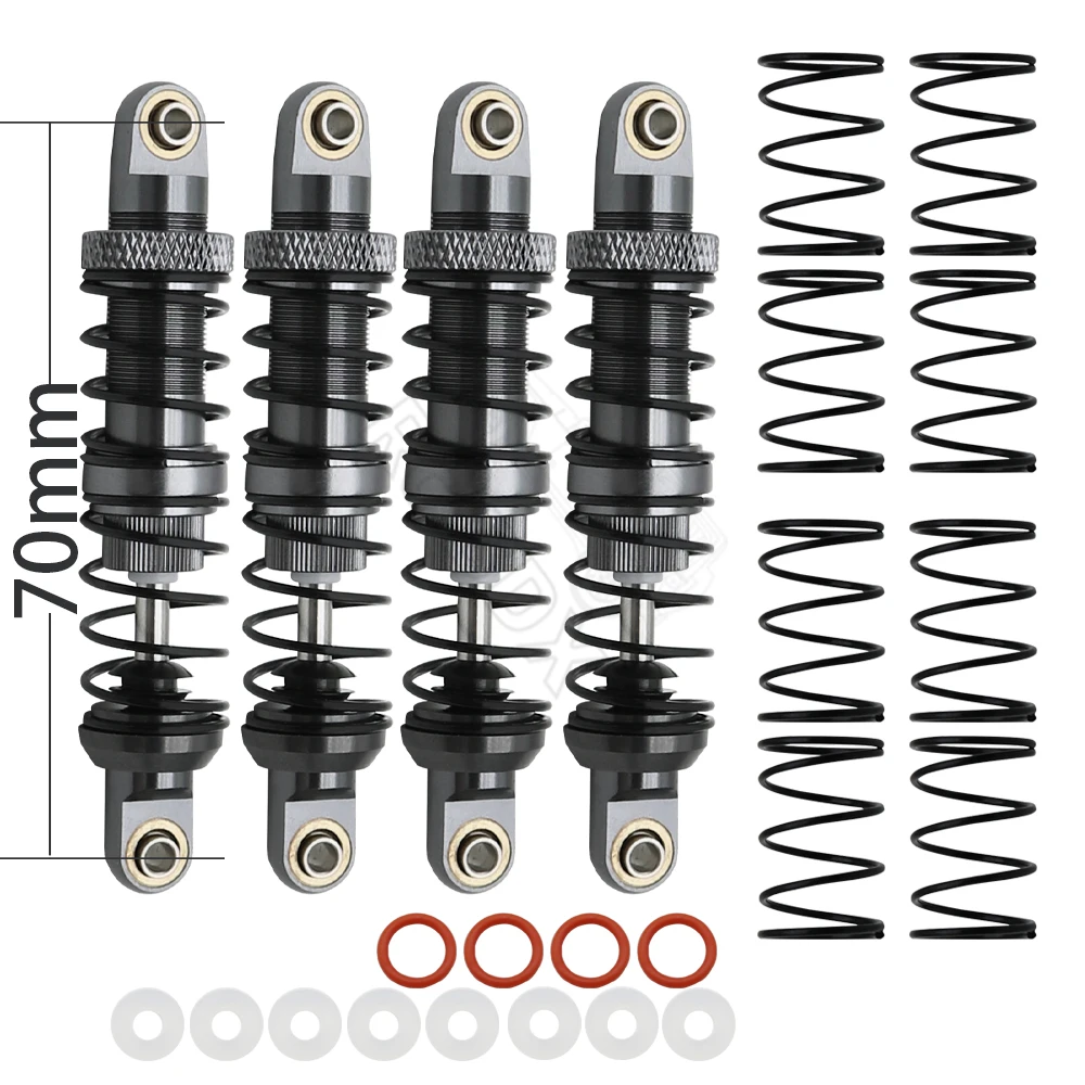 Metaal 70mm 80mm 90mm 100mm 110mm 120mm Schokdemper Oliedemper voor 1/10 RC Crawler Auto Axiale SCX10 AXI03007 RBX10 D90 TRX4