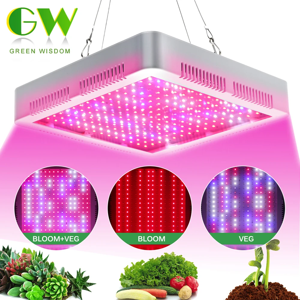 

LED Grow Light Full Spectrum Plant Grow Light with VEG and BLOOM Switch for Hydroponic Indoor Plants IR & UV Panel LED Grow Lamp