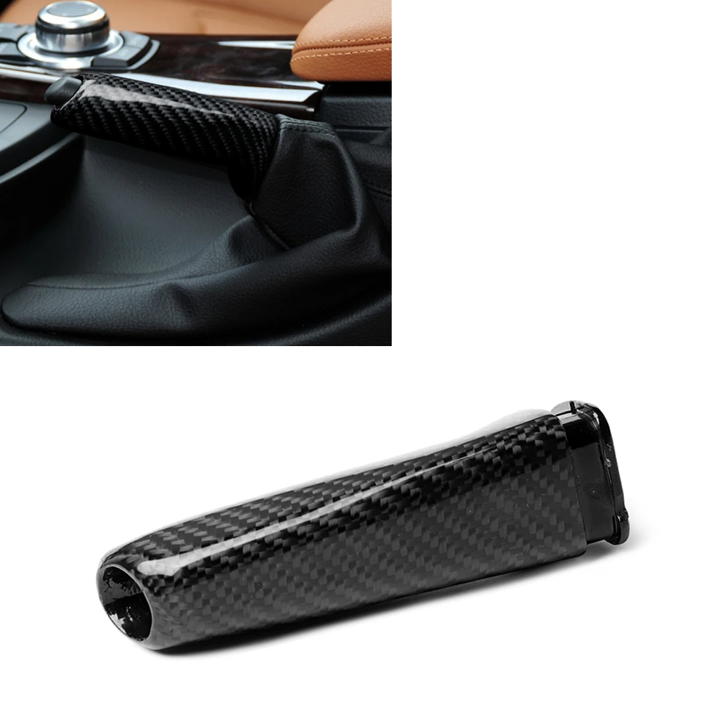 

For BMW E60 E61 E63 E64 E81 E82 E84 E83 E85 E86 E87 E88 E90 E91 E92 E93 F30 Handbrake Handle Carbon Fiber Hand Brake Grip Cover